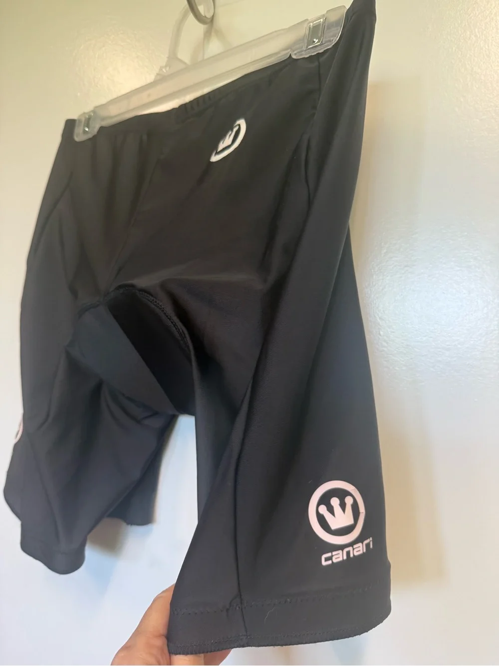 Canari Black cycling shorts with padding. Worn once for photo shoot